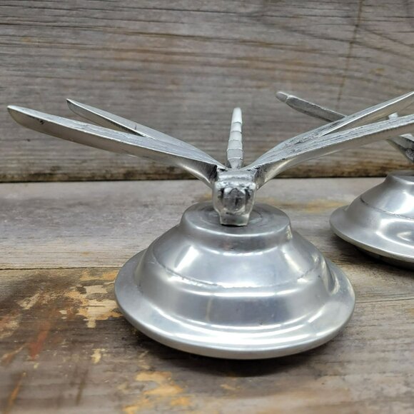 Modernistic Dragonfly Massive Chrome Metal Lid Jar Topper Industrial - Picture 11 of 14